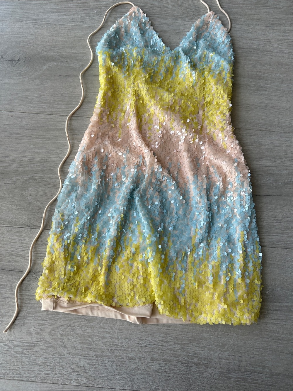 SUPERDOWN Taylor Sequin Mini Dress in Pink Multi - Picture 13 of 14